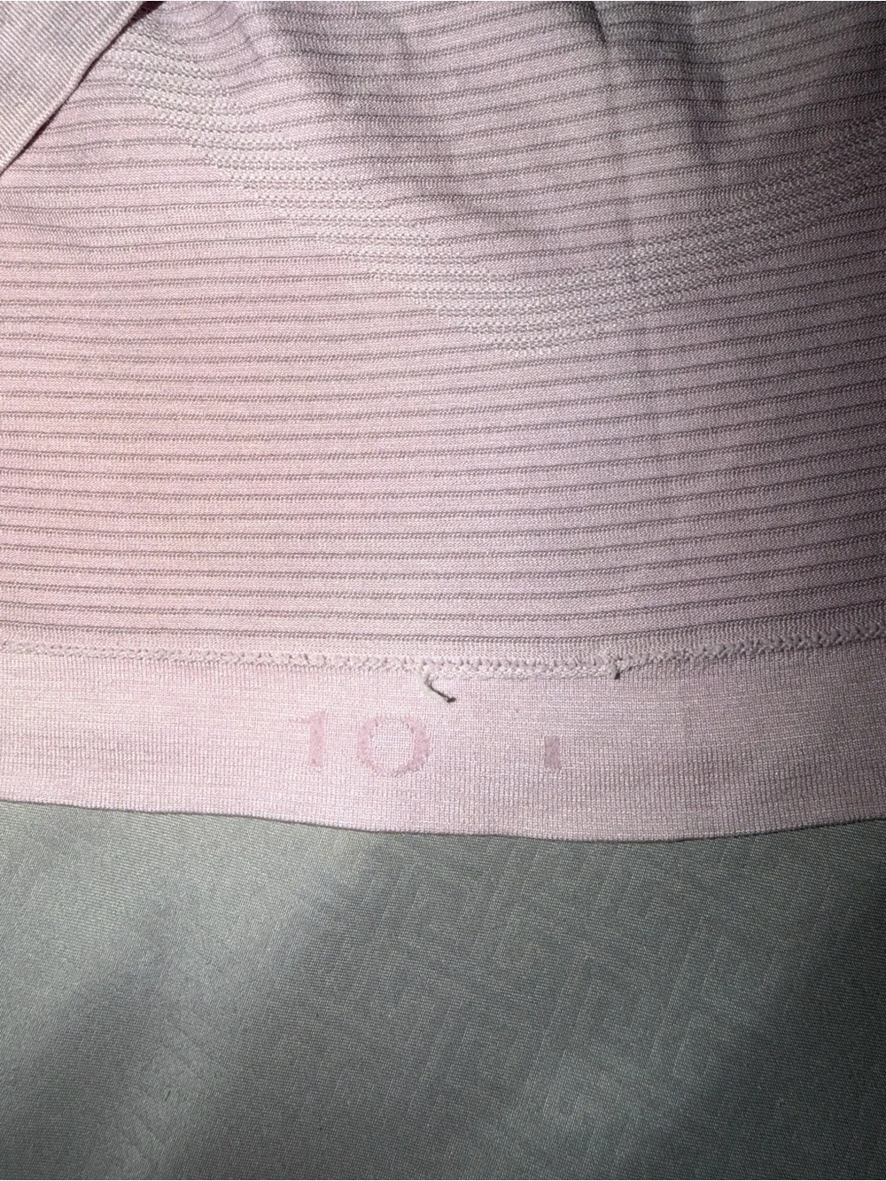 lululemon athletica Pale Pink Racerback Tank with Bright Pink Trim size 10